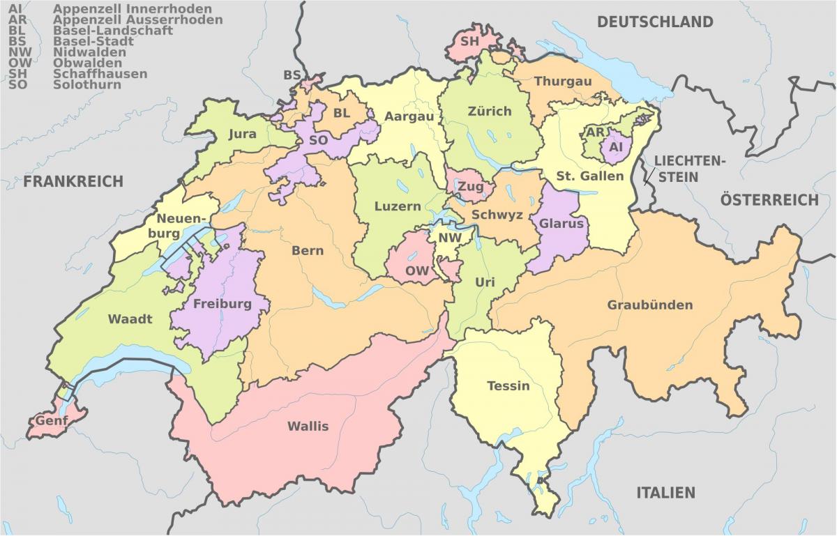 βασιλεία χάρτης της ελβετίας