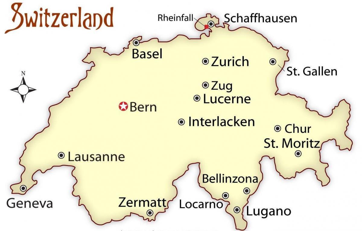 ζυρίχη ελβετία στο χάρτη