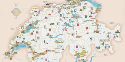 Τουριστικά αξιοθέατα στην ελβετία χάρτης
