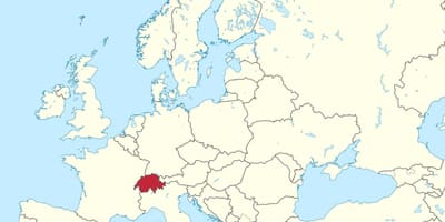 Παγκόσμιο χάρτη με την ελβετία τόνισε