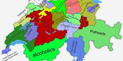 Χάρτης της ελβετίας canton