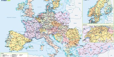 Χάρτης της κάρτας interrail, ελβετία 